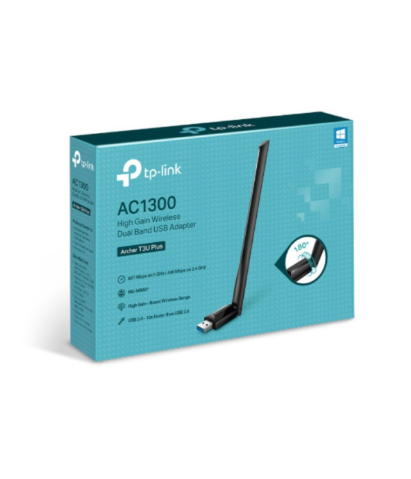 TPLINK | Archer T3U Plus | Adaptador TPLINK USB Wi-Fi de doble banda de alta ganancia