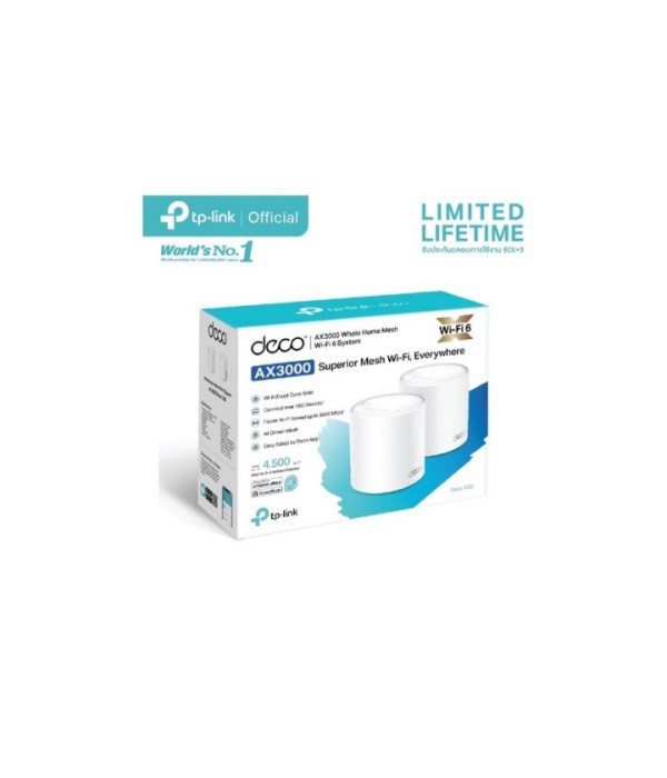 TPLINK | Deco X50(2-pack) | Router TPLINK Sistema WiFi 6 en malla para todo el hogar AX3000 Paquetes de