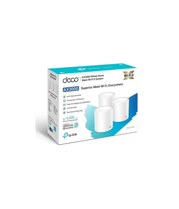 TPLINK | Deco X50(3-pack) | Router TPLINK Sistema WiFi 6 en malla para todo el hogar AX3000 Paquetes de
