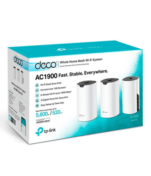 TPLINK | Deco S7(3-pack) | Router TPLINK AC1900 Whole Home Mesh Wi-Fi