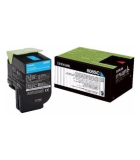 TONER LEXMARK CYAN 808SC RENDIMIENTO ESTANDAR 80C8SC0