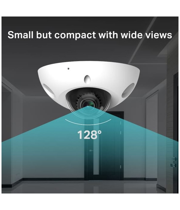 TPLINK | VIGI C230I Mini(2.8mm) | Cámara IP VIGI Mini Domo de 3MP. Lente Fijo 2.8 mm, Micrófono, Parlante y Ranura de MicroSD