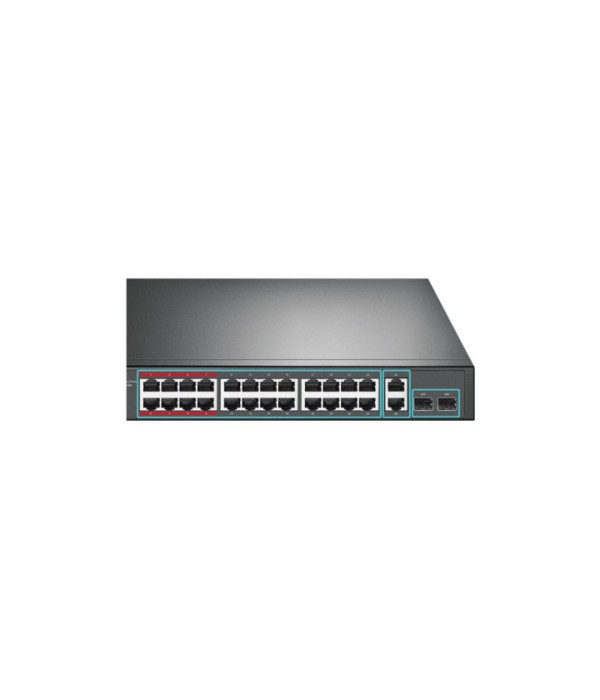 TPLINK | TL-SL1226P | Switch TPLINK 24-Puertos 10/100Mbps + 2-Port Gigabit PoE+ No