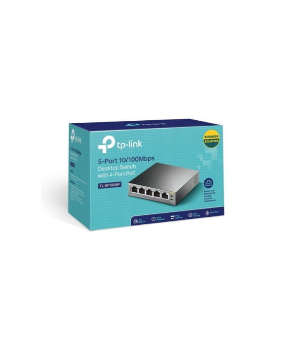 TPLINK | TL-SF1005P | Switche TP-LINK PoE 10/100 de 5