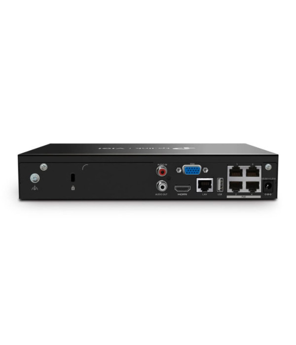 TPLINK | VIGI NVR1004H-4P | Grabador VIGI NVR PoE de 4 Canales.resolución hasta de 8MP, Capacidad de Decodificación/4-canales