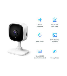 TPLINK | Tapo C110 | Video de alta definición de 3MP(2304x1296), Visión nocturna avanzada: hasta 9 metros. Detección de 2