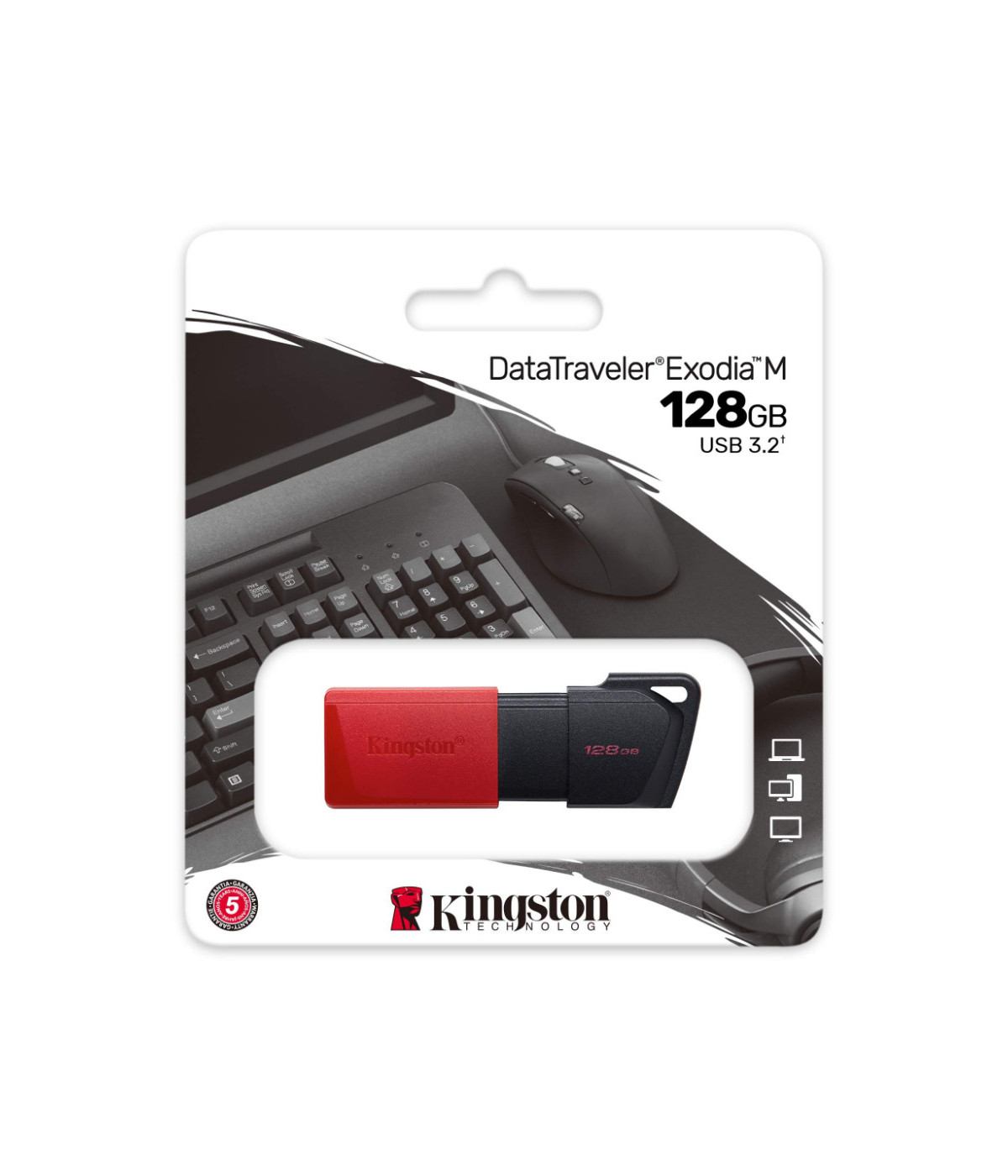 KINGSTON | DTXM/128GB | Usb Kingston 128GB 3.2 Gen1 DataTraveler Exodia M (Black +