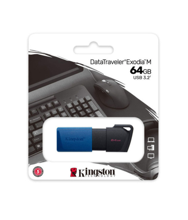 KINGSTON | DTXM/64GB | Usb Kingston 64GB 3.2 Gen 1 DataTraveler Exodia M (Black +