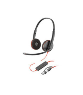 MPS | 8X228A6 | Poly Blackwire 3220 Stereo USB-C Headset +USB-C/A Adapter