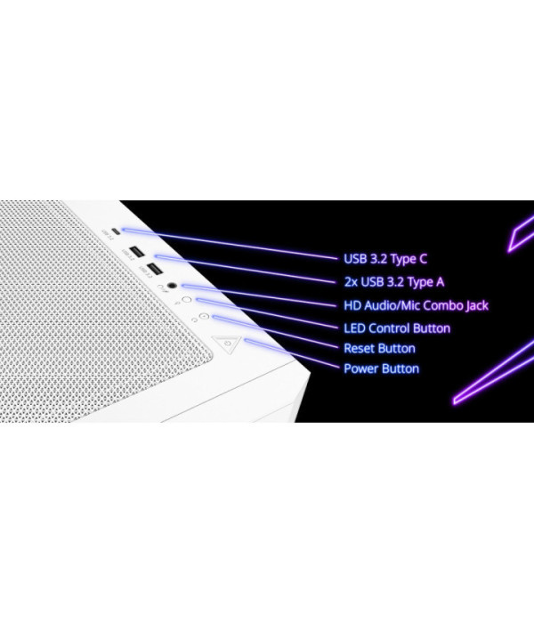 ADATA | STARKERAIRBTFMTA-WHCWW | XPG STARKER AIR BTF, Blanco, soporta placas base con diseño de conector inverso, Torre Media