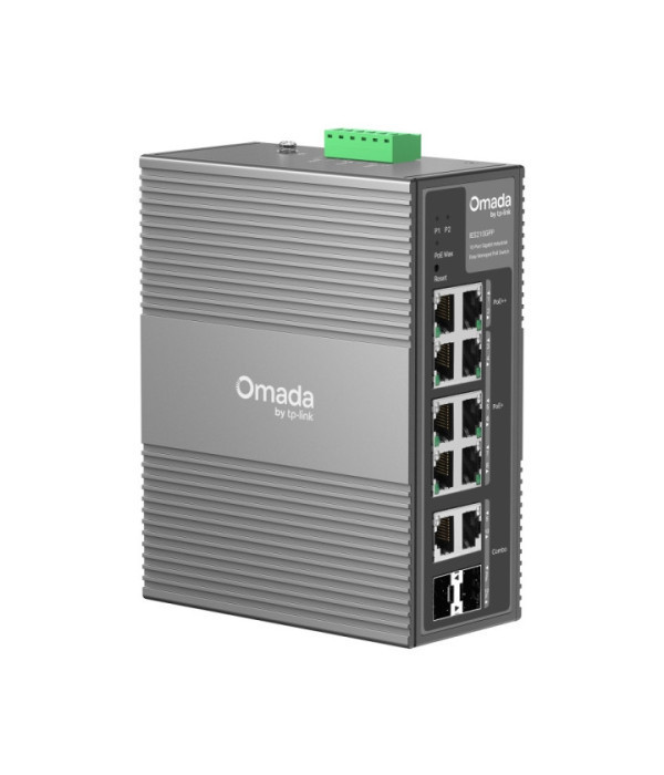 TPLINK | IES210GPP | Omada 10-Port Gigabit Industrial Easy Managed Switch with 6-Port PoE+ and 2-Port