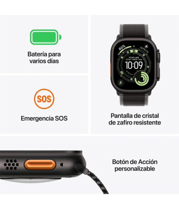 APPLE | MEWY4BE/A | Apple Watch Ultra 3 GPS + Cellular 49mm Natural Titanium Case with Natural Titanium Milanese Loop -