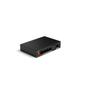 DAHUA | DH-SF1005P | Switch Dahua PoE 5 puertos 10/100, NO ADMINISTRABLE / 4 puertos PoE, Admite los estándares 802.3af y