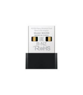 TPLINK | MA20N | Adaptador Mercusys USB inalámbrico nano de doble banda