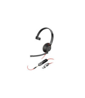 MPS | 8X230AA | Poly Blackwire 5210 Monaural USB-C Headset +3.5mm Plug +USB-C/A
