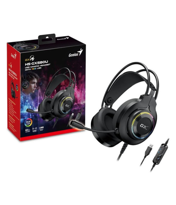 GENIUS | 31710028400 | Diadema Gaming Genius rgb usb
