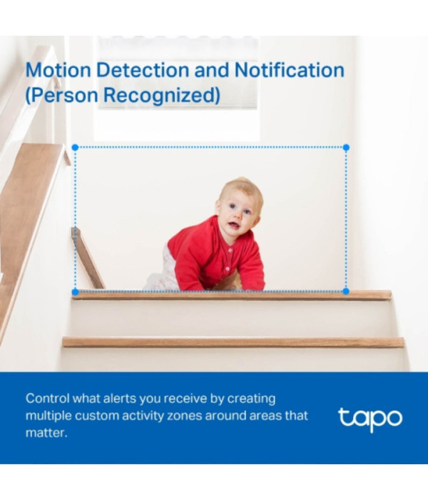 TPLINK | TC71 | Cámara TPLINK de Vigilancia Wi-Fi de 360 Grados con Vista 2K 3MP y Detección