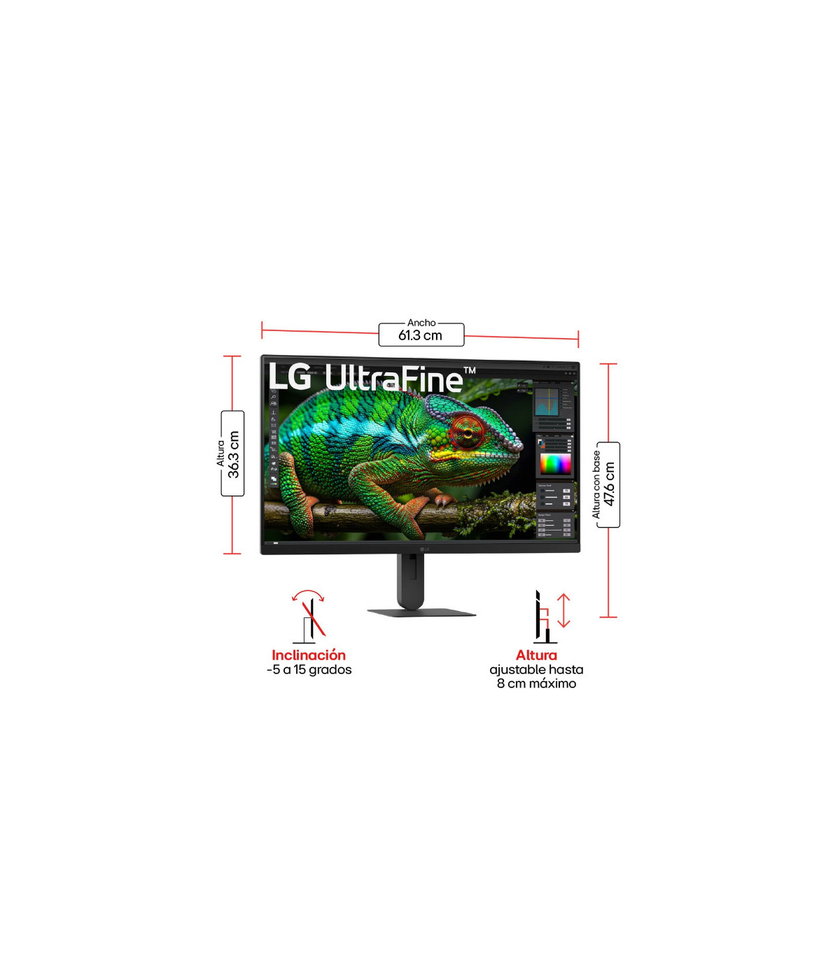 LG | 27U710B-B | Monitor LG 27U710B-B UHD (4K) 27US500-W 3840 X 2160 MARCO COLOR NEGRO, Tipo de panel IPS- Formato 16:9 BASE