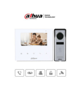 DAHUA | DHI-KTA04 | Kit de videoportero analógico con monitor de 4.3 y botones táctiles. Incluye frente de calle con cámara de