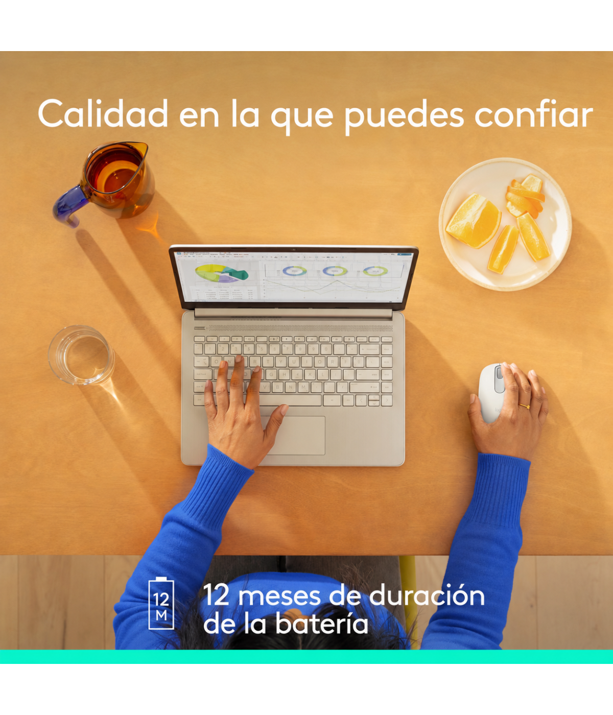 Mouse Inalámbrico Logitech M196 Bluetooth 1000 DPI Blanco