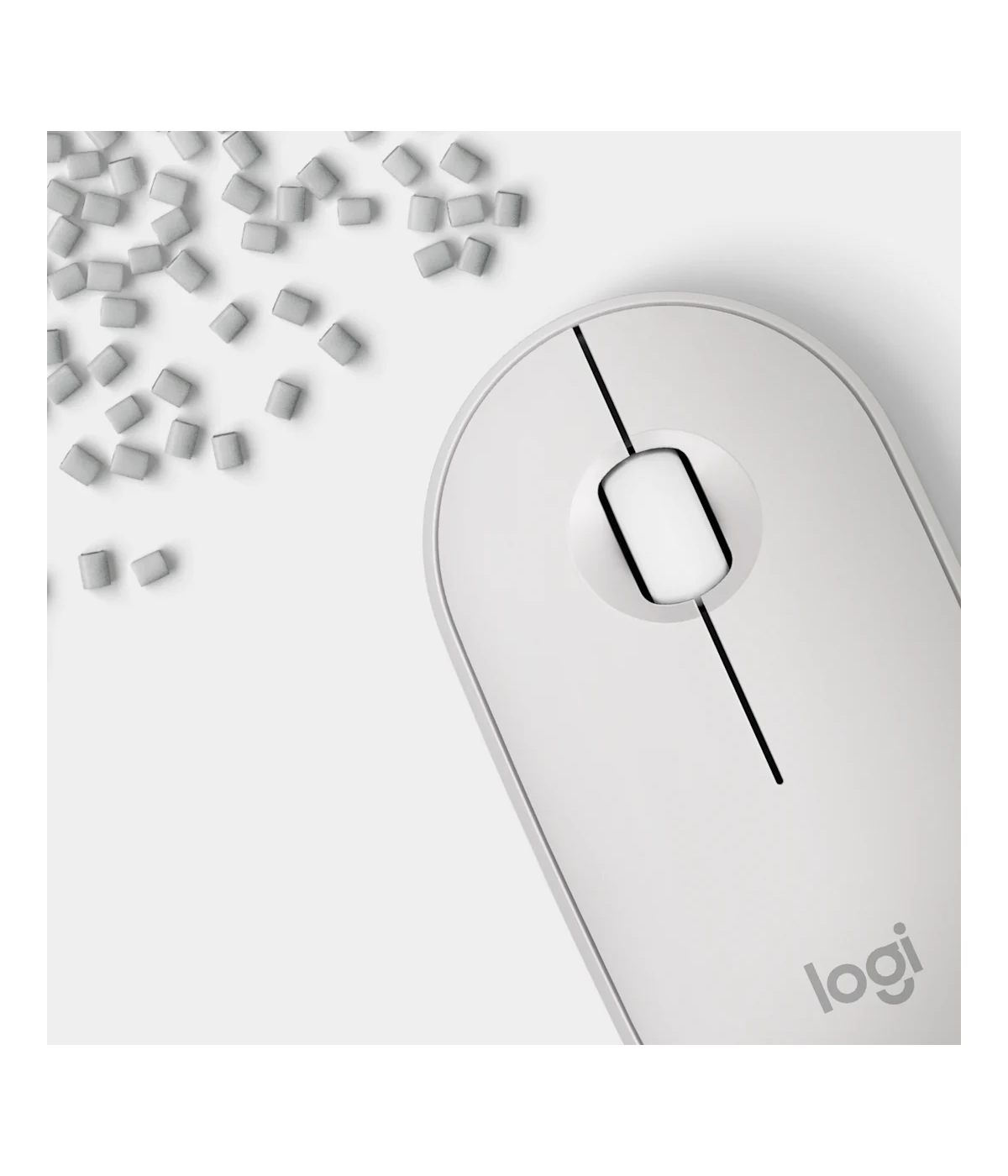 Mouse Inalámbrico Logitech Pebble 2 M350s Bluetooth 4000 DPI Blanco