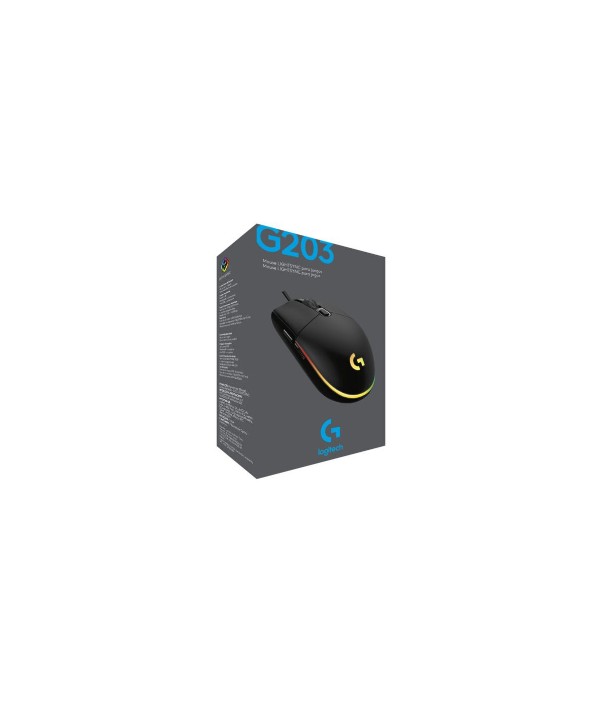 Mouse Gamer Logitech G203 LIGHTSYNC Negro