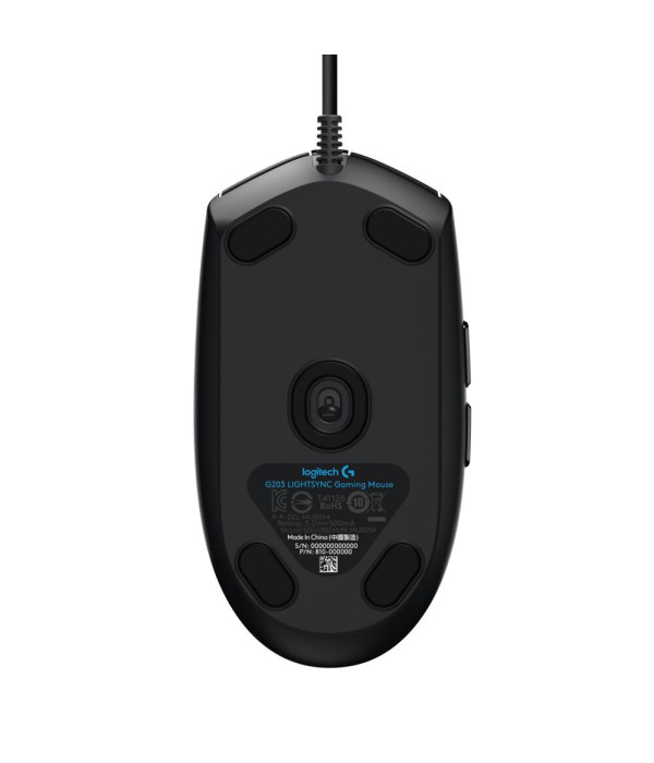 Mouse Gamer Logitech G203 LIGHTSYNC Negro