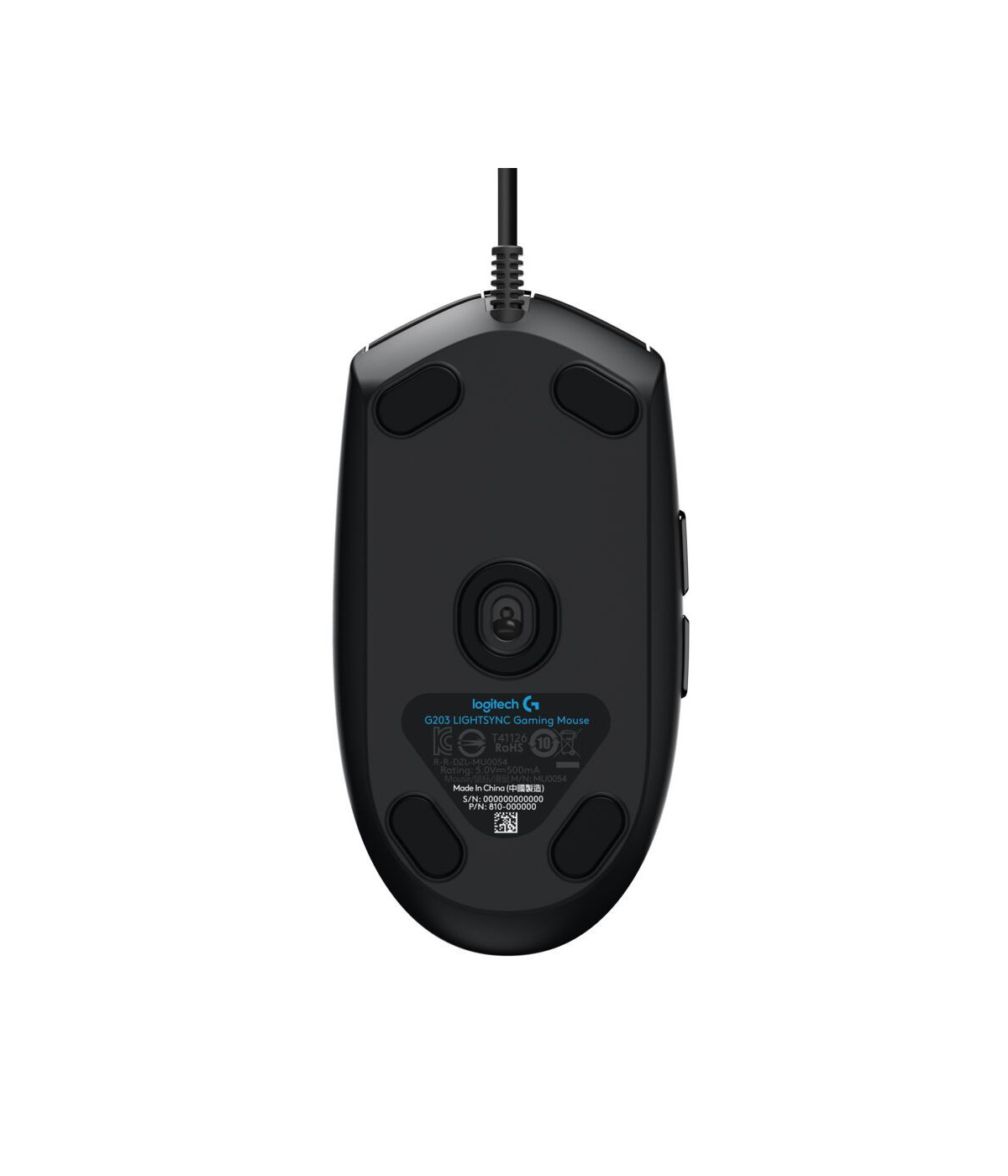 Mouse Gamer Logitech G203 LIGHTSYNC Negro