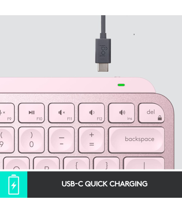 Teclado Logitech MX Keys Mini Rosa