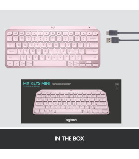 Teclado Logitech MX Keys Mini Rosa