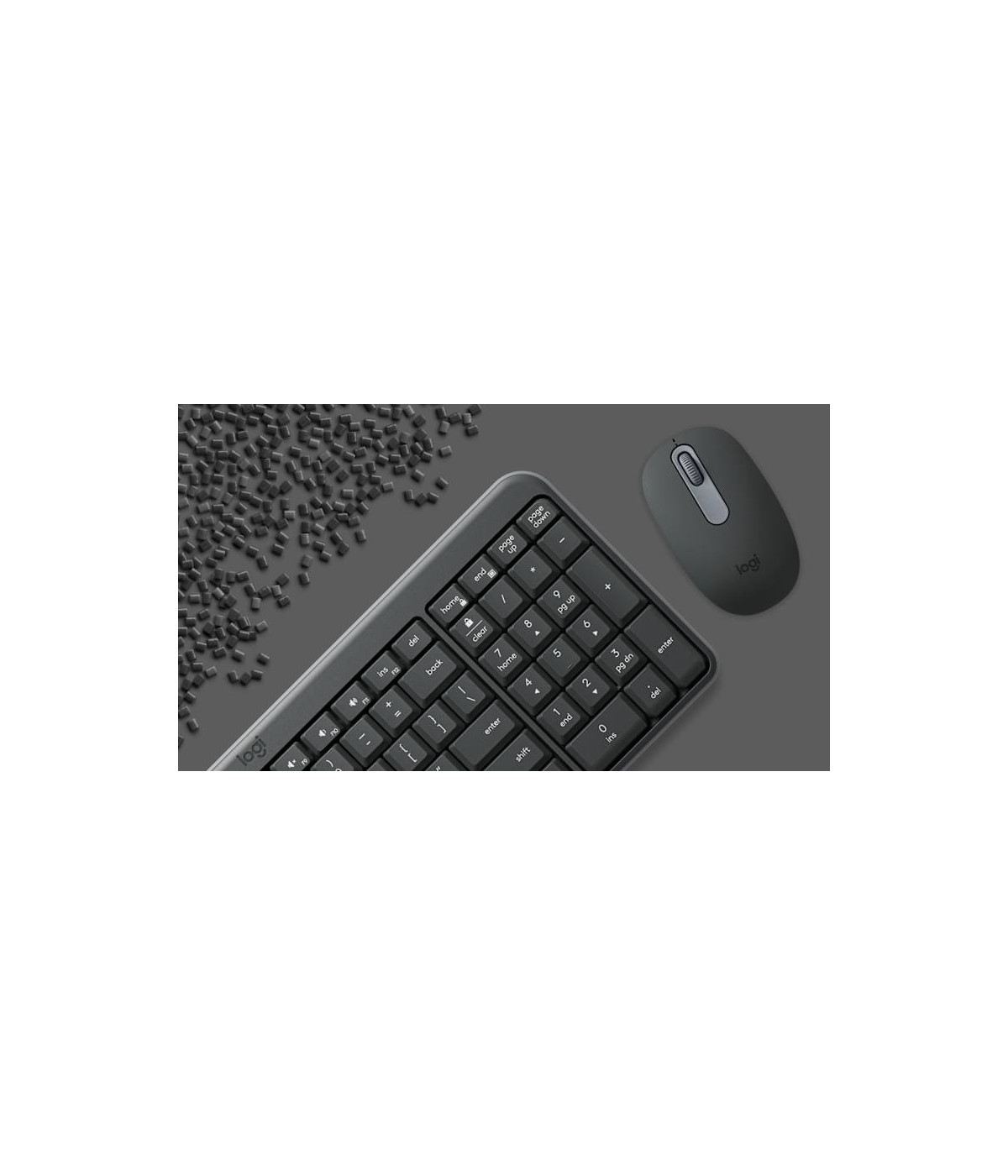 Combo Teclado y Mouse Logitech MK250 Grafito