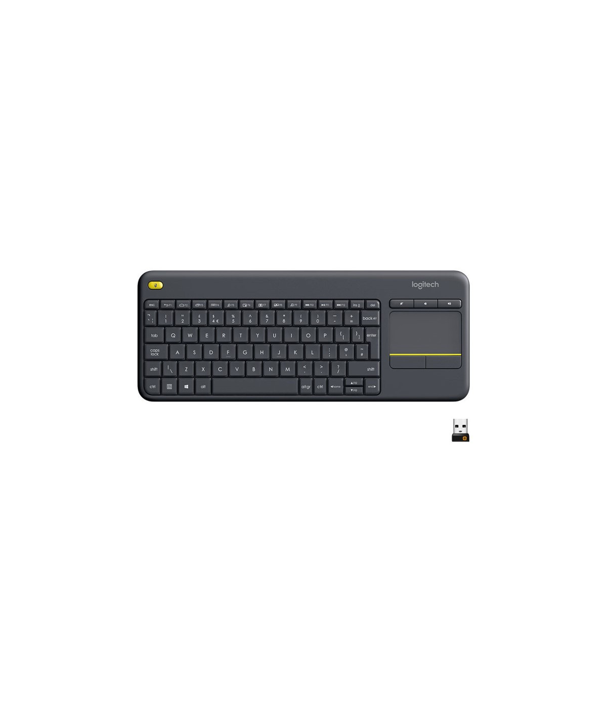 Teclado Logitech K400 Plus con Touchpad Negro