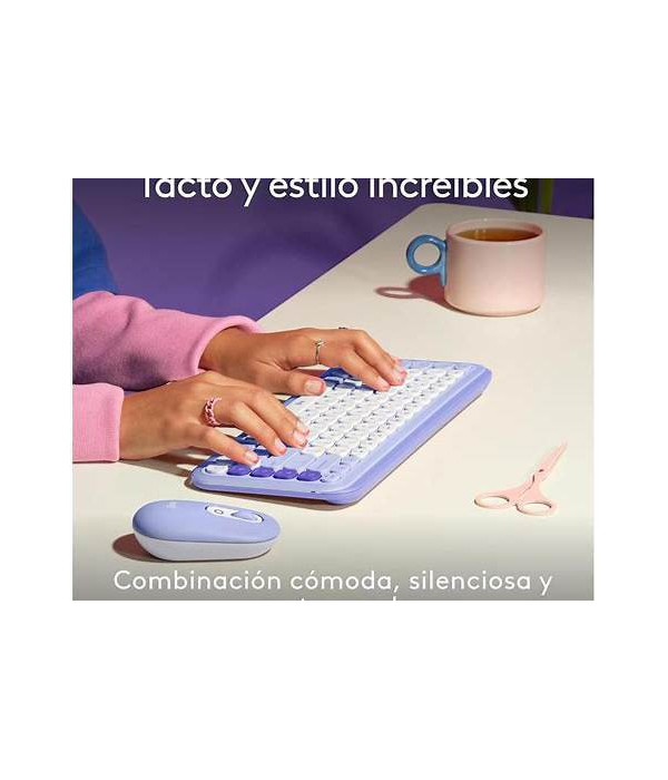 Combo Teclado y Mouse Logitech POP Icon Lila
