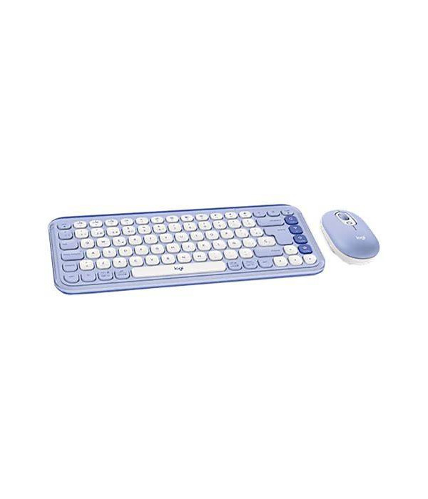 Combo Teclado y Mouse Logitech POP Icon Lila