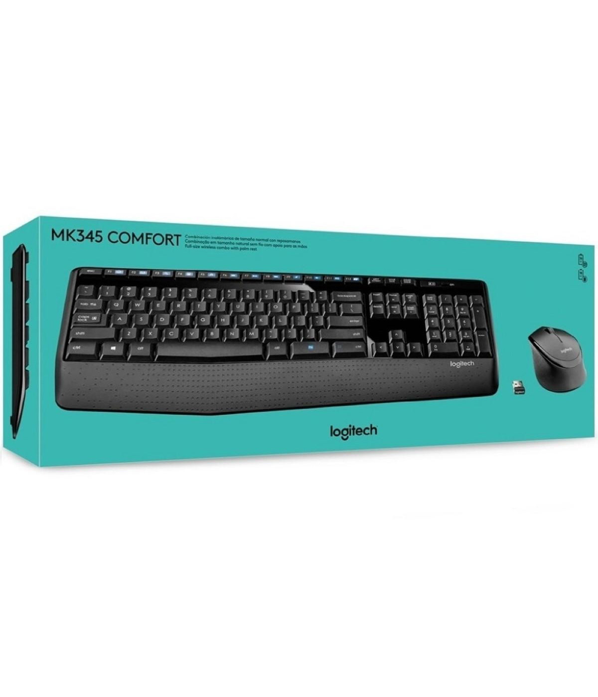 Combo Teclado y Mouse Logitech MK345 Inalámbrico Negro