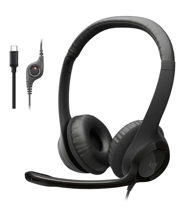 Diadema Logitech H390 USB-C Estéreo con Micrófono Negro