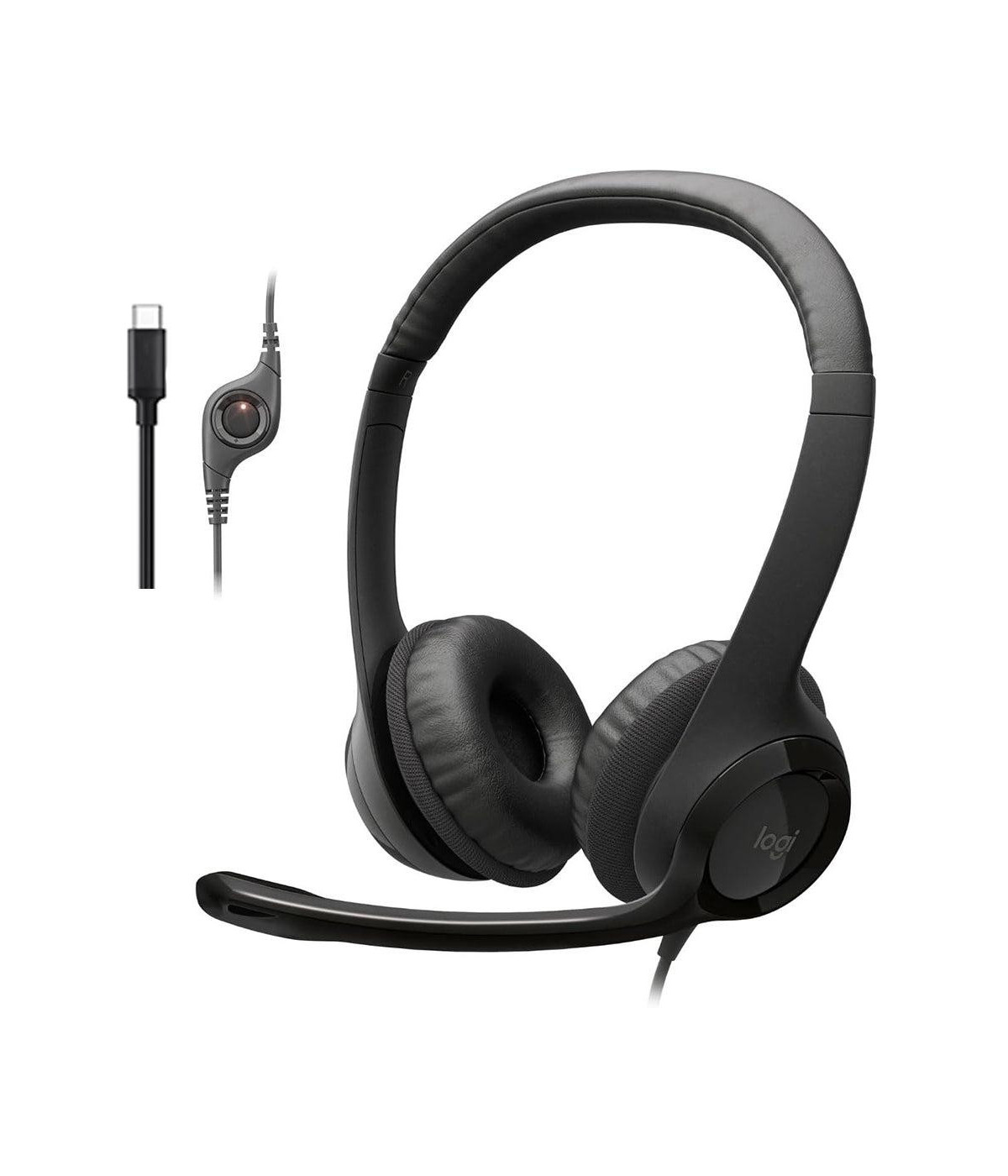 Diadema Logitech H390 USB-C Estéreo con Micrófono Negro