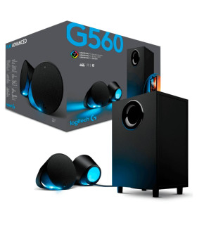 Parlantes Logitech G560 LIGHTSYNC 2.1 Bluetooth RGB Negro