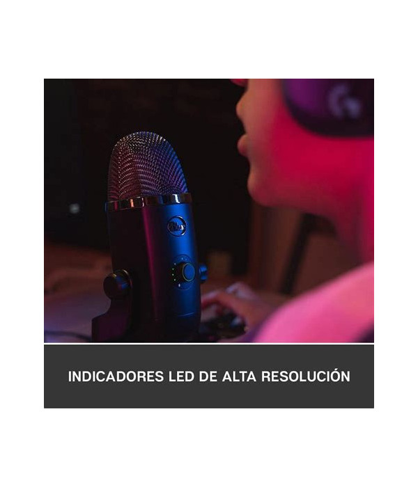 Micrófono Logitech Blue Yeti X USB Profesional Blackout