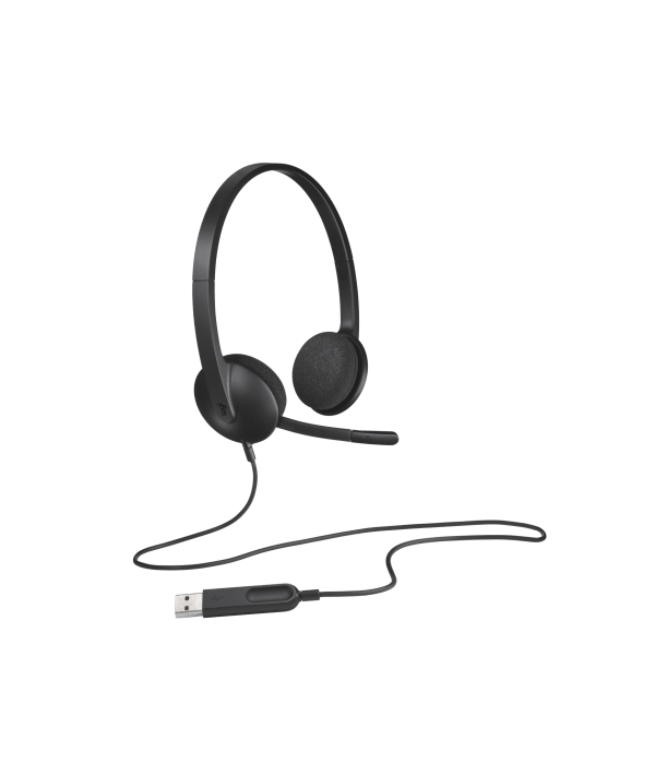 Diadema Logitech H340 USB Estéreo con Micrófono Negro