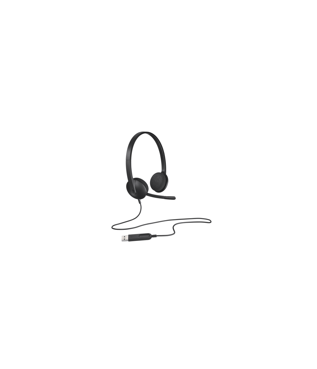 Diadema Logitech H340 USB Estéreo con Micrófono Negro
