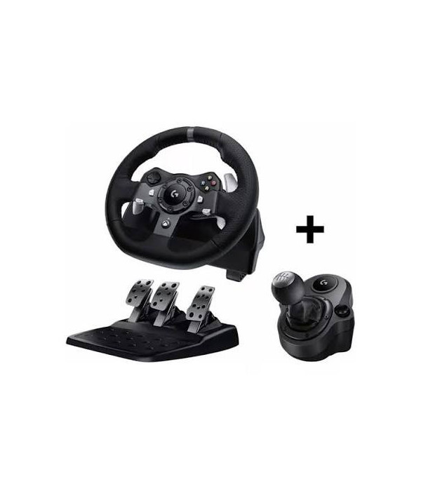 Combo Logitech G920 Driving Force con Pedales y Palanca de Cambios