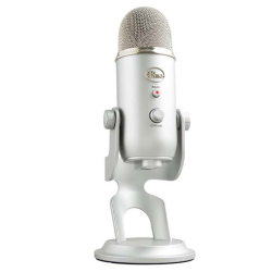MICROFONO BLUE YETI  USB SILVER PLATEADO 2