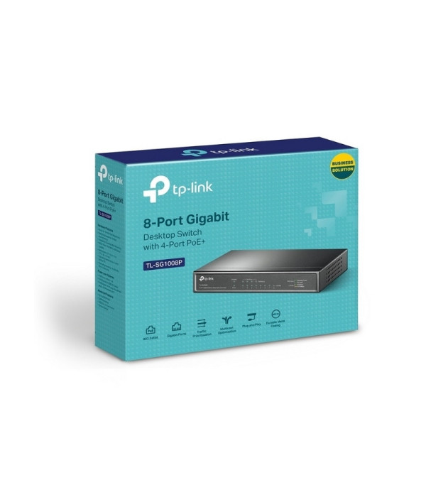 TPLINK | TL-SG1008P | Switch Gigabit de 8 puertos con PoE de 4