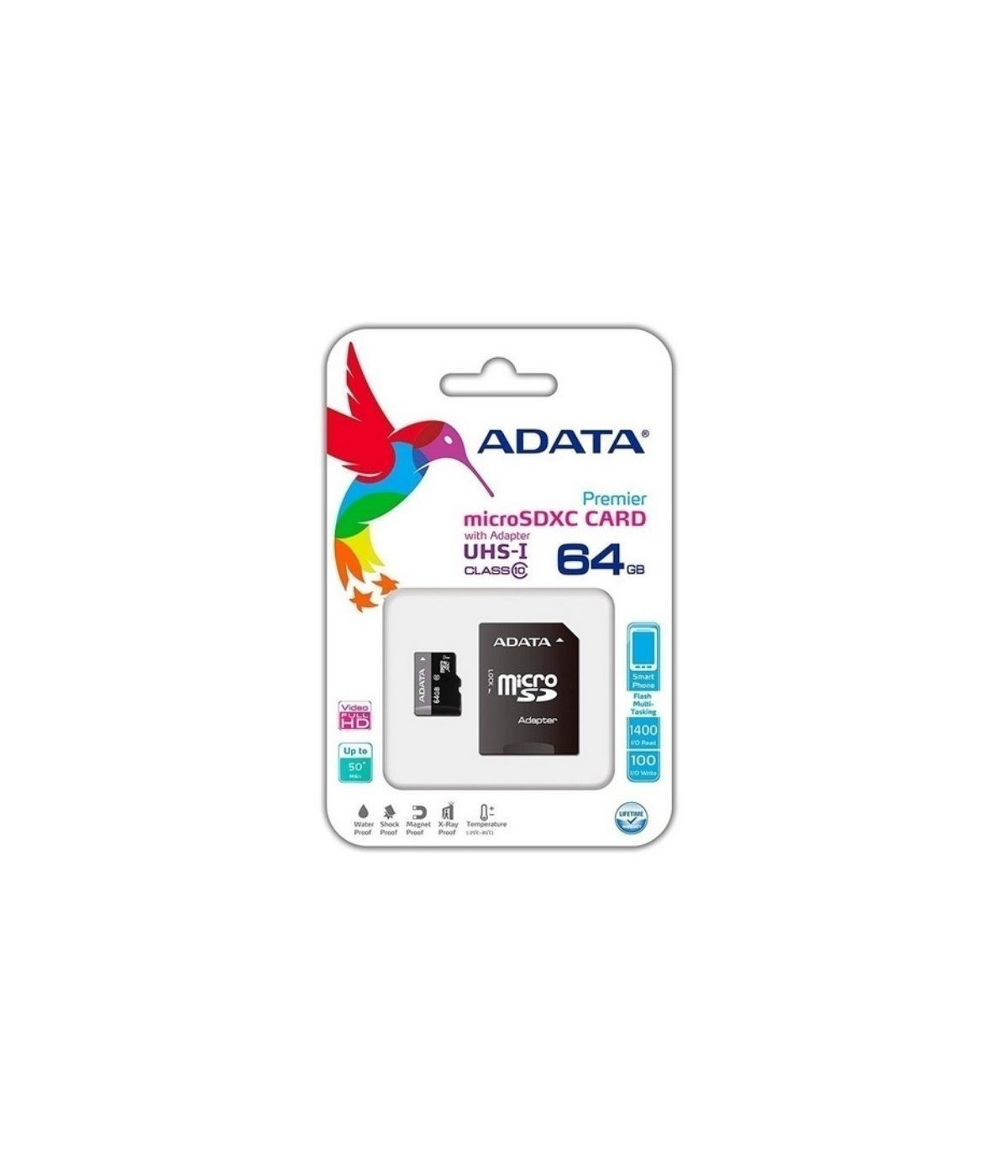 Tarjeta de memoria Adata AUSDX256GUICL10A1-RA1 Premier con adaptador SD  256GB